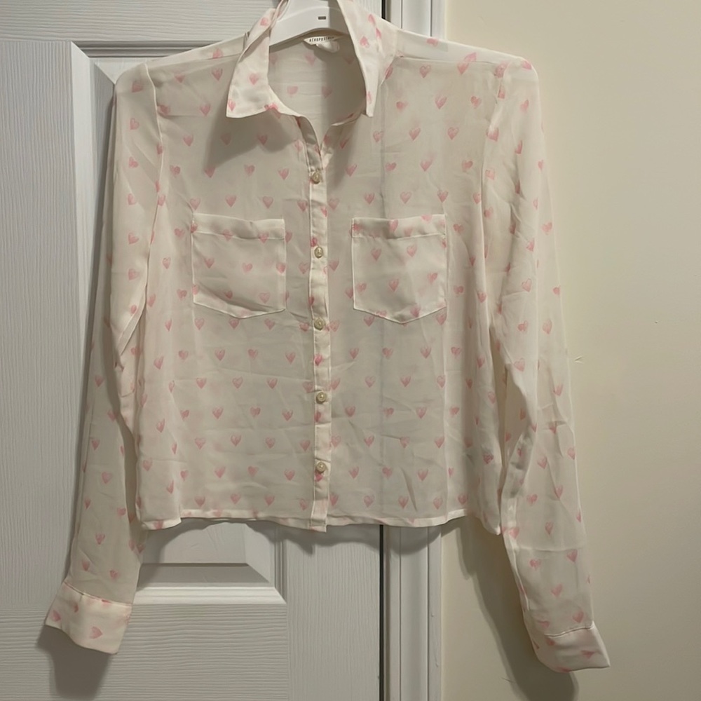 Aeropostale Heart Button-Down Shirt